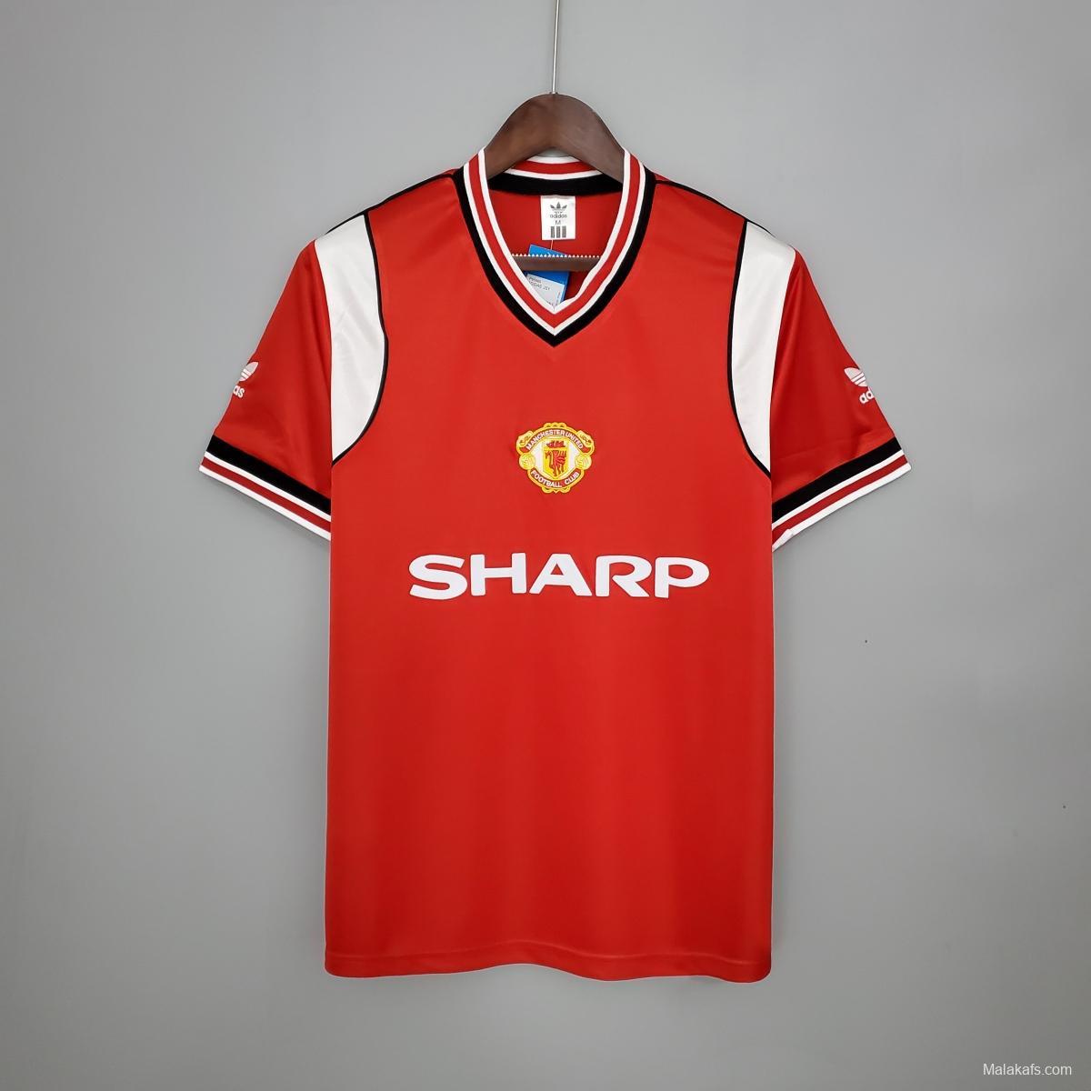 Retro Manchester United 85/86 home Soccer Jersey