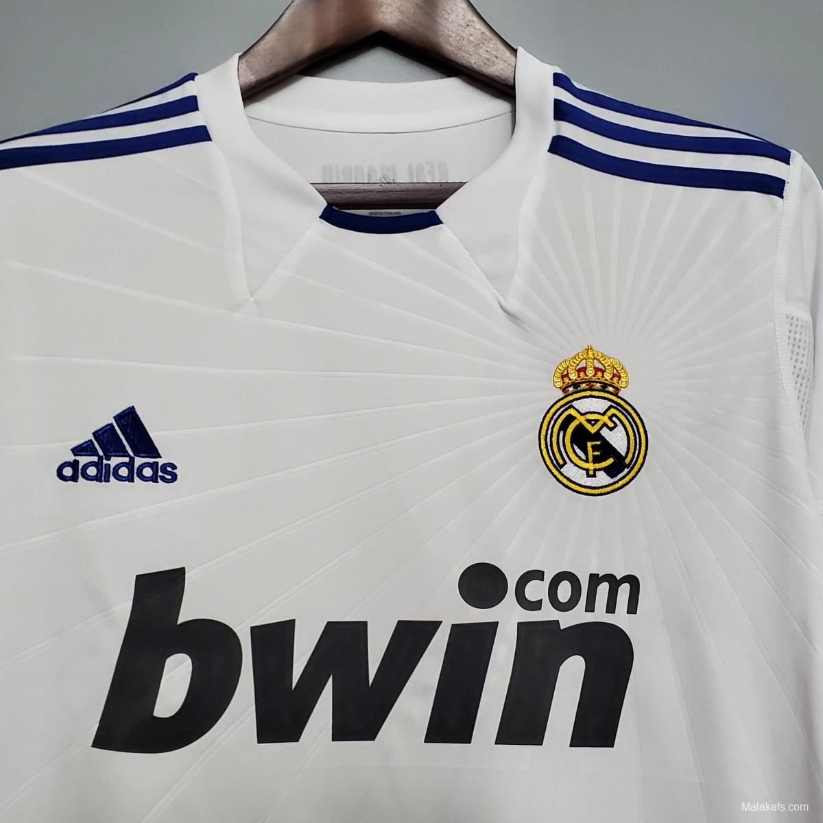 Retro Real Madrid 10/11 Long sleeve home Soccer Jersey