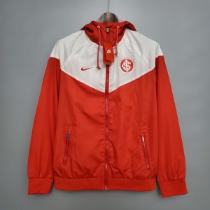 Brazil Internacional Windbreaker Soccer Jersey Red and White