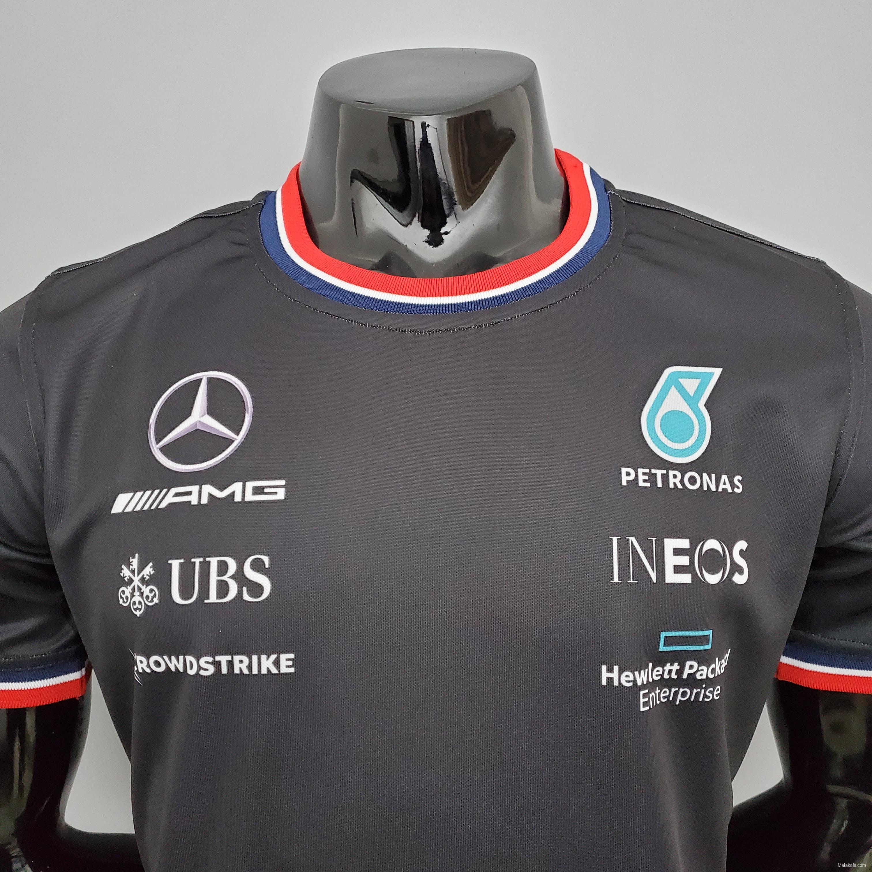 F1 Formula One racing suit; Mercedes black S-5XL