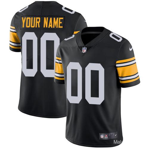 Men's Black Alternate Customized Limited Team Jersey