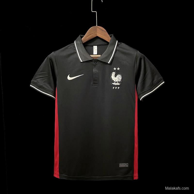 French 22/23 Pre Match Black Polo