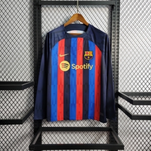 Barcelona 22/23 Home Soccer Long Sleeve Jersey