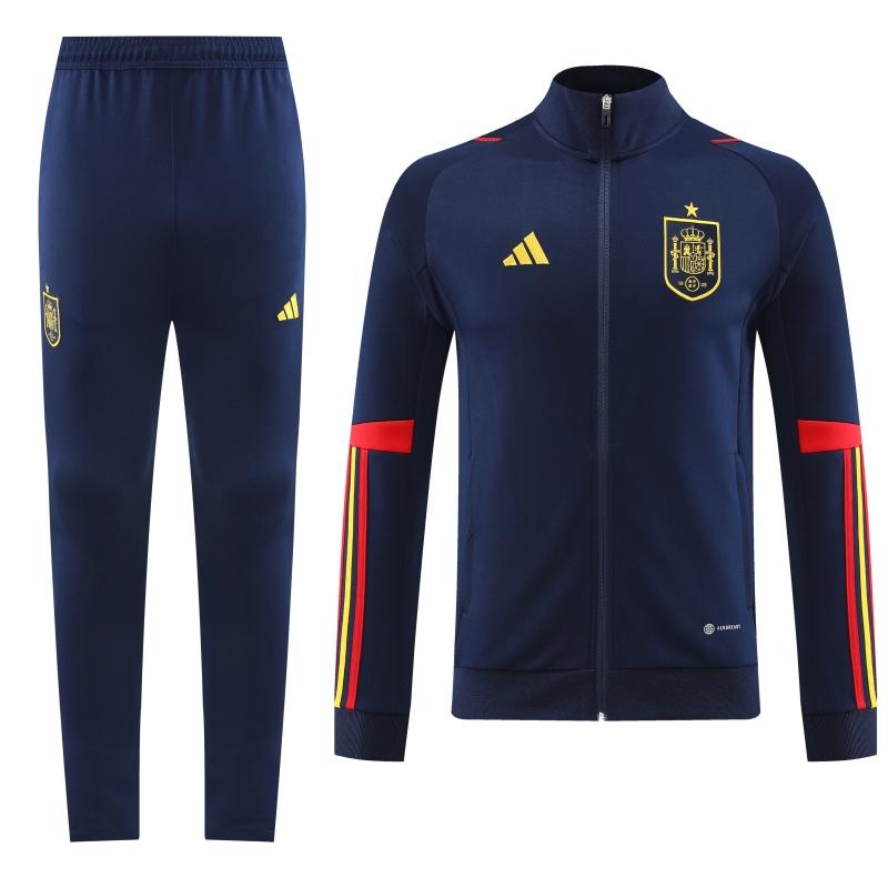 Spain 22/23 Navy Full Zipper Tracksuit