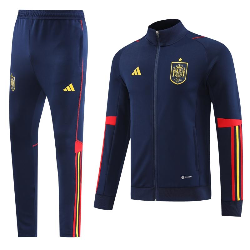 Spain 22/23 Navy Full Zipper Tracksuit