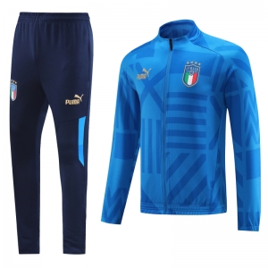 2022 Italy Blue Full Zipper Tracksuit