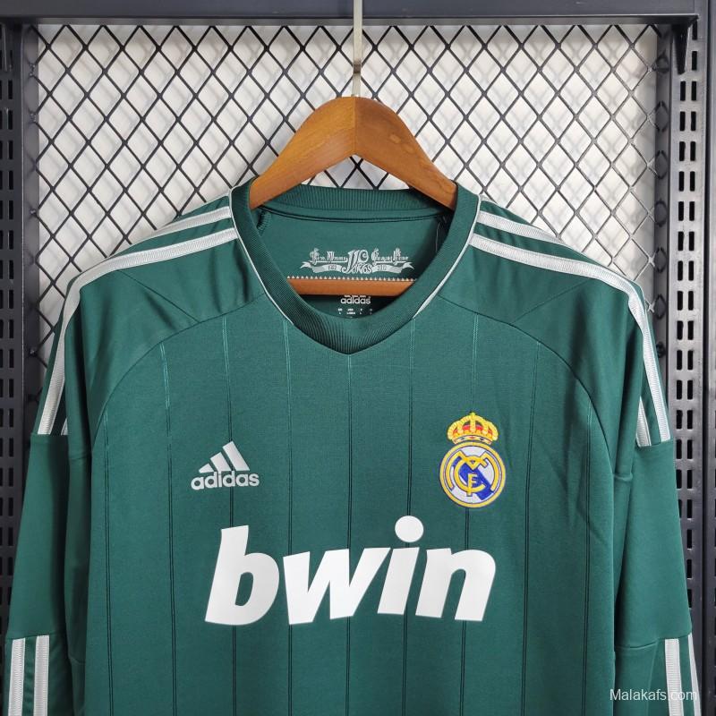 Retro Long Sleeve 2012/13 Real Madrid Third Green Jersey