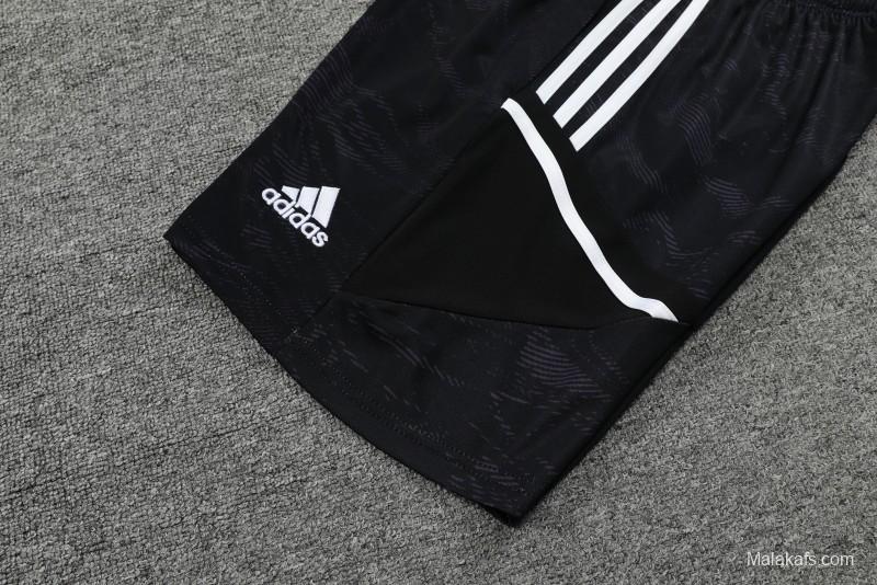 23-24 Juventus Black White Vest Jersey+Shorts