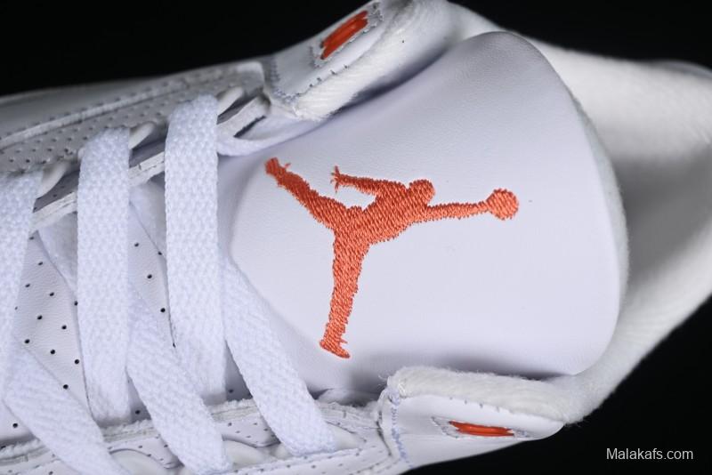 Nike Air Jordan 3 Retro Sneakers in White and Peach Orange - CK9246-121