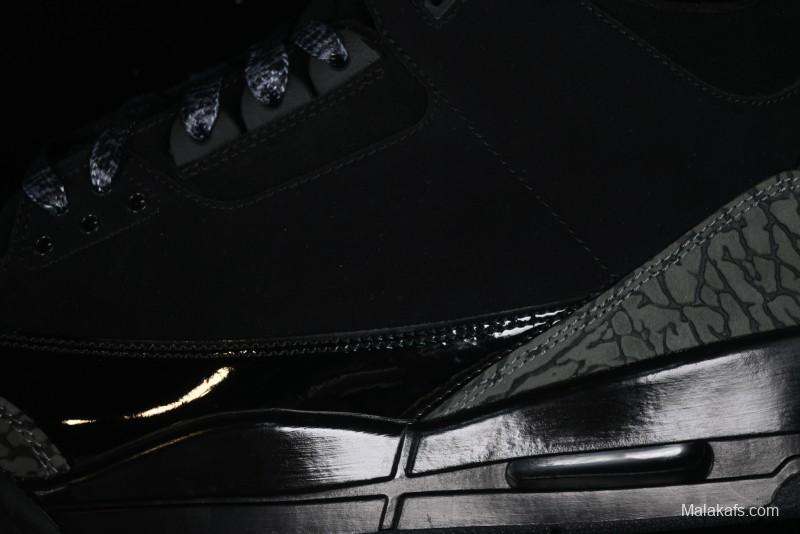 Nike Air Jordan 3 Retro Sneakers in Black with Elephant Print - CK9246-168