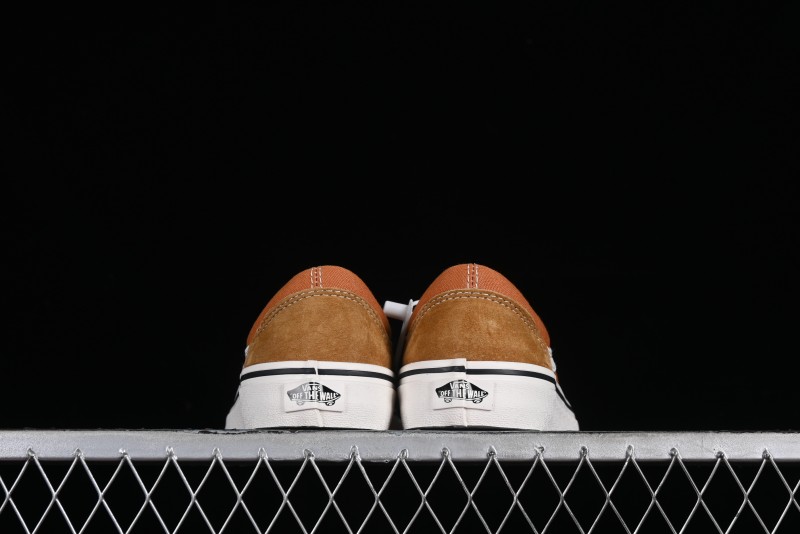 Vans Old Skool Reissue 136 High-End Series Round Toe Orange Canvas Vulcanized Shoes - VN000MT6BKQ