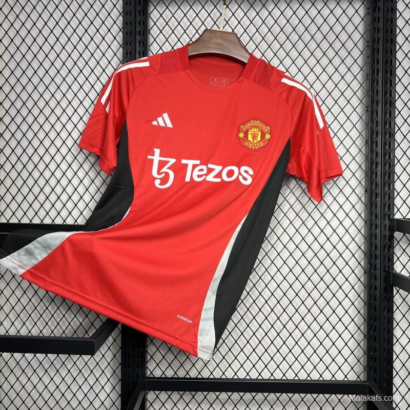 24/25 Manchester United Red Pre-match Training Jersey