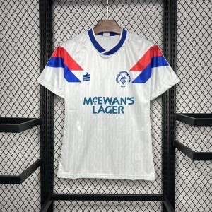 Retro 90/92 Glasgow Rangers Away White Jersey
