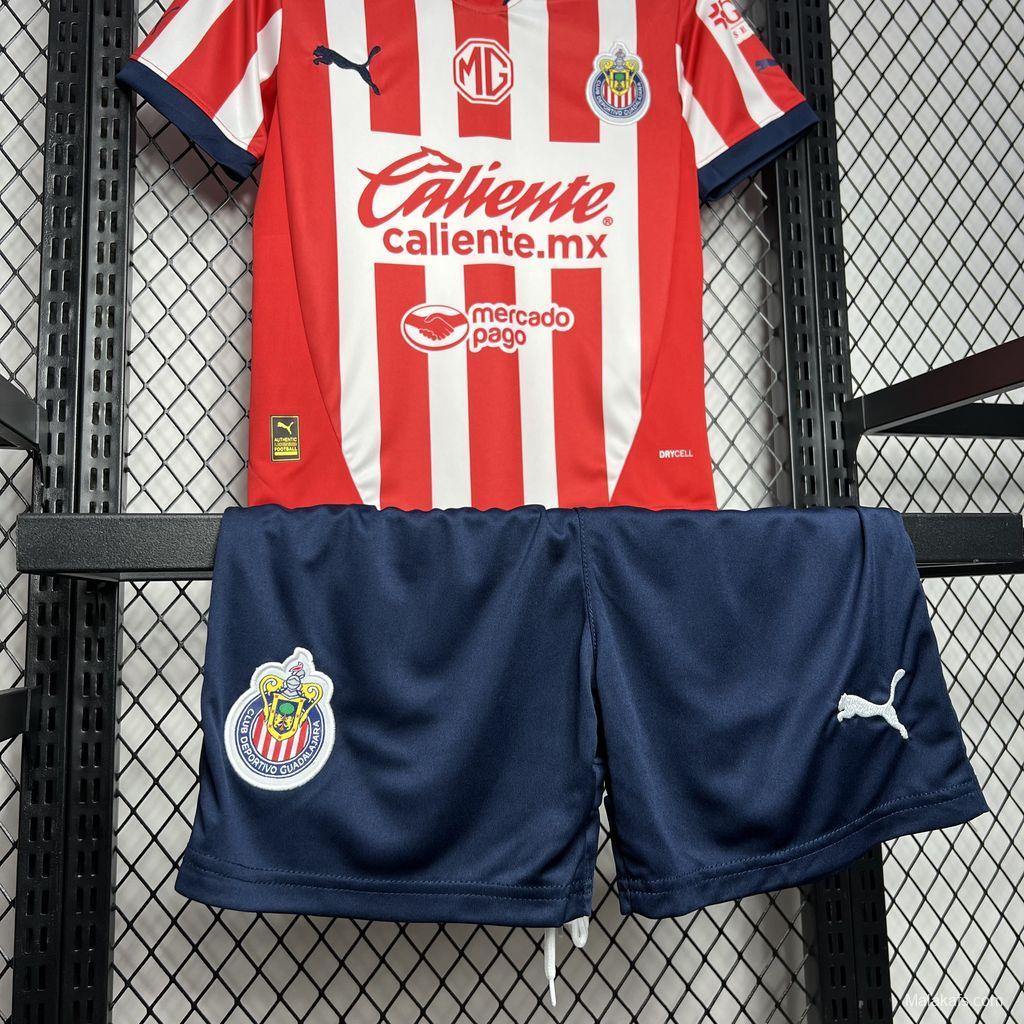 24/25 Kids Chivas Guadalajara Home Jersey