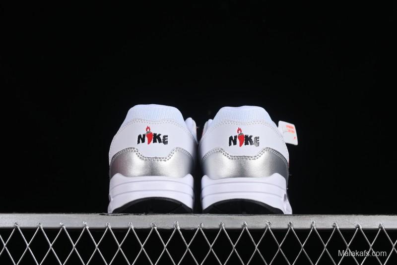 Nike Air Max 1 Retro Running Shoes with Half-Sole Air Cushion - HF7746-100