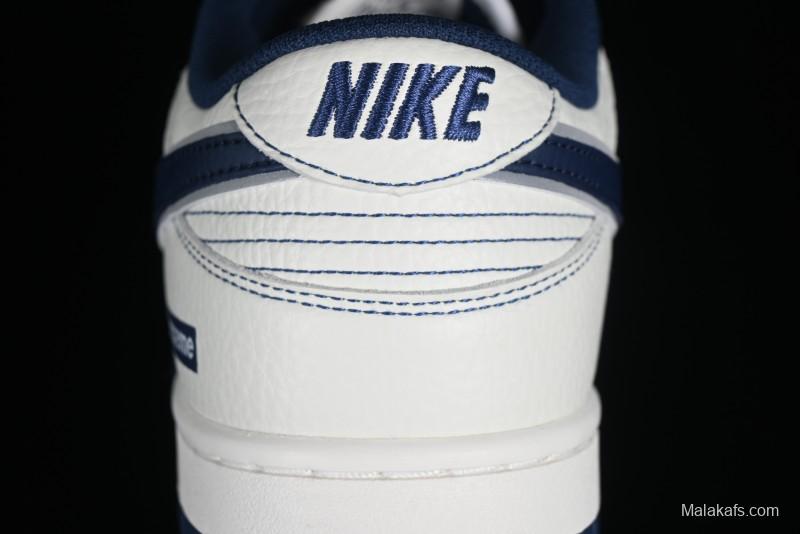Supreme x Nike SB Dunk Low Deep Blue Colorway Low-Top Casual Skate Shoes - RM2308-238