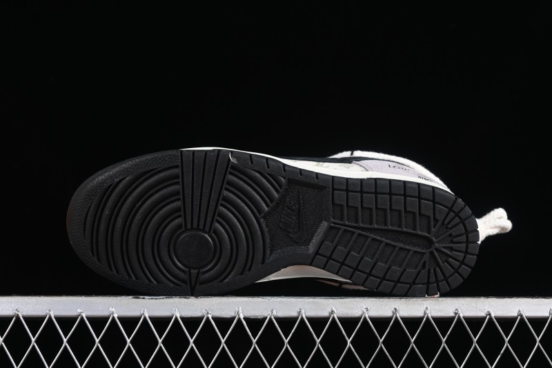 Nike SB Dunk Low LV Collaboration - Grey Pigskin Print Anniversary High-End Custom Low-Top Casual Sneakers - SJ2068-232