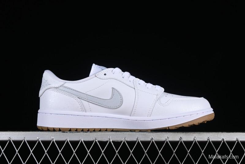 Nike Air Jordan 1 Low Golf Shoes White with Gum Sole - DD9315-111