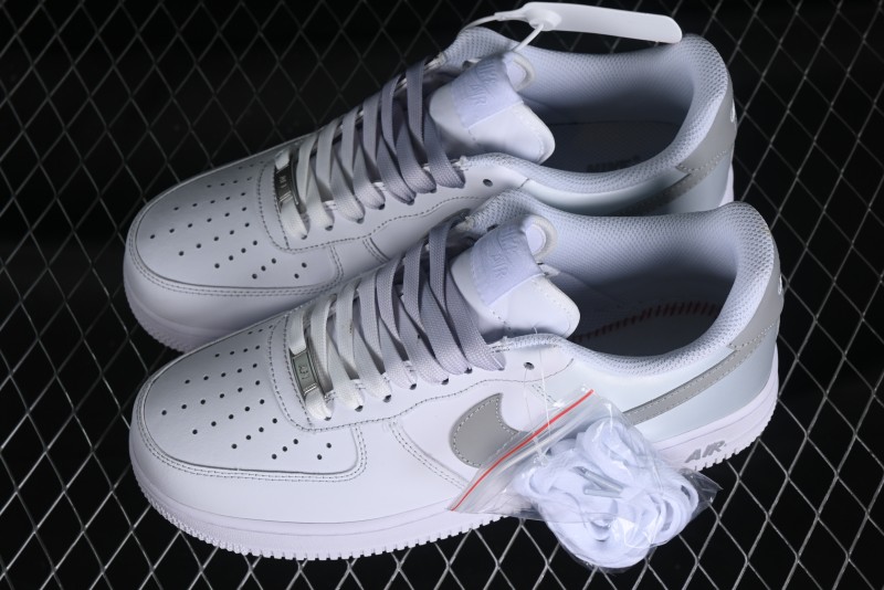 Nike Air Force 1 '07 Low Customized Anime Theme Gradient Grey Swoosh Casual Sneakers - FN0366-102