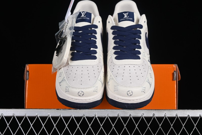 Nike Air Force 1 '07 Low LV Collaboration - Off White Navy Blue Casual Shoes CV1724-111