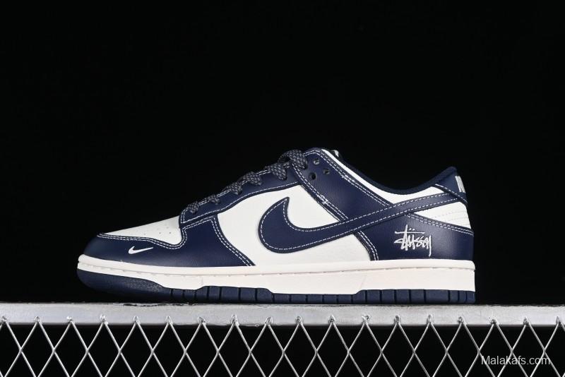 Nike SB Dunk Low Stussy Collaboration - Mark Line Starry Sky Anniversary High-End Custom Low-Top Casual Skate Shoes - BB9898-002