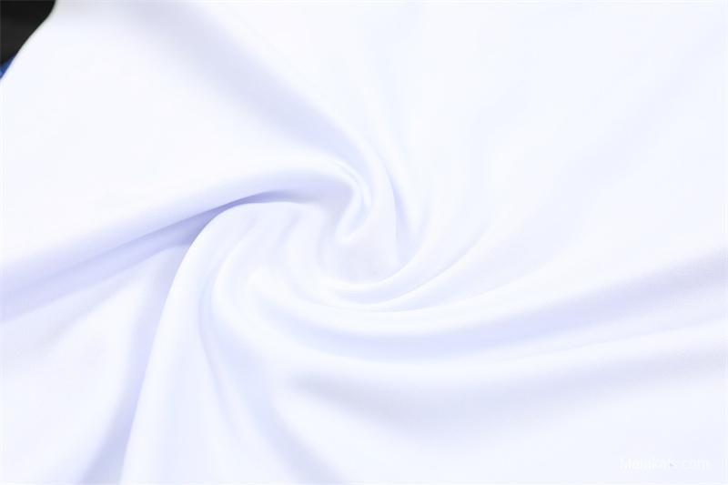 2024 Germany Black/White Half Zipper Jacket+Long Pants