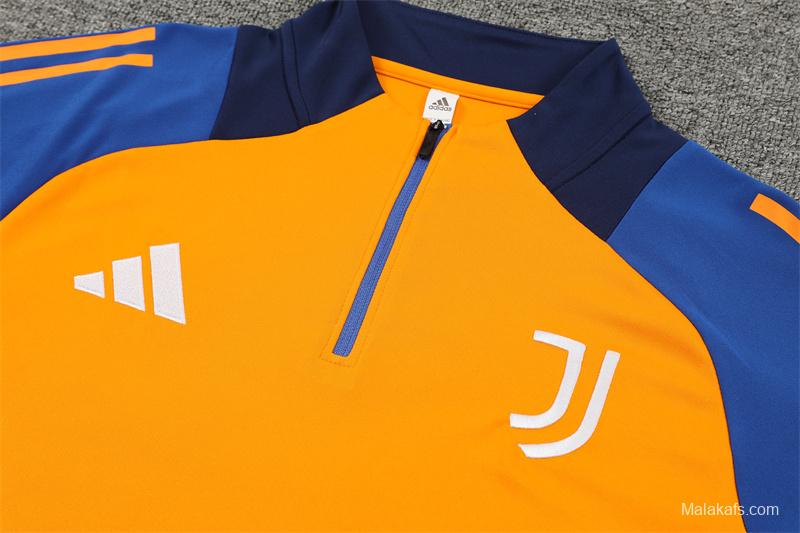 24/25 Juventus Orange Half Zipper Jacket+Long Pants