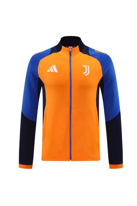 24/25 Juventus Orange Full Zipper Jacket +Long Pants