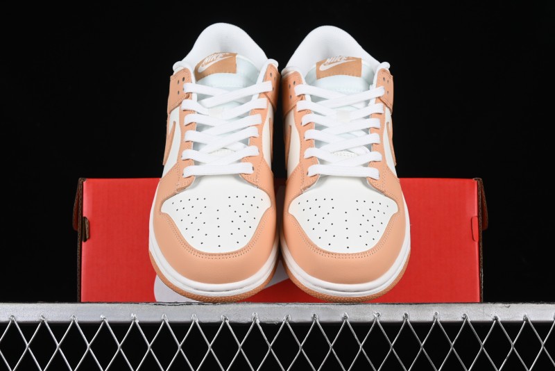 Nike Dunk Low "Harvest Moon" SB Skateboarding Shoes in Beige Orange - DD1503-114