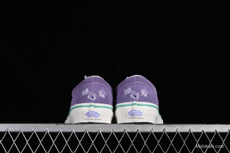 Vans Style 36 Low-Top Skate Shoes with Purple Embroidery - VN000CRPGRN