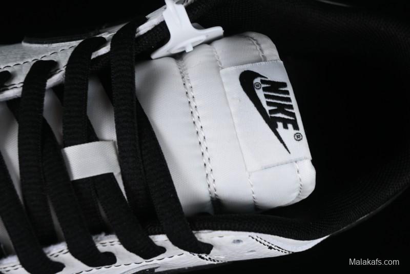 Nike Supreme x Nike SB Dunk Low Collaboration - Classic White Black Anniversary High-End Custom Low-Top Casual Skate Shoes - DY1503-100