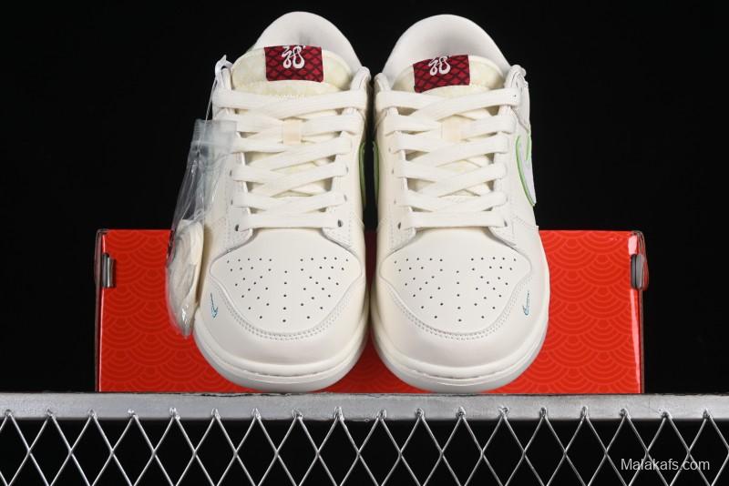 Nike SB Dunk Low Year of the Dragon Limited Edition - White Dragon Anniversary Custom Low-Top Casual Skate Shoes - CF3688-001