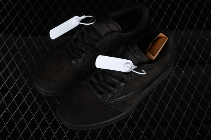 Nike Travis Scott x Air Jordan 1 Low OG AJ1 Reverse Swoosh Sneakers - DM7866-202