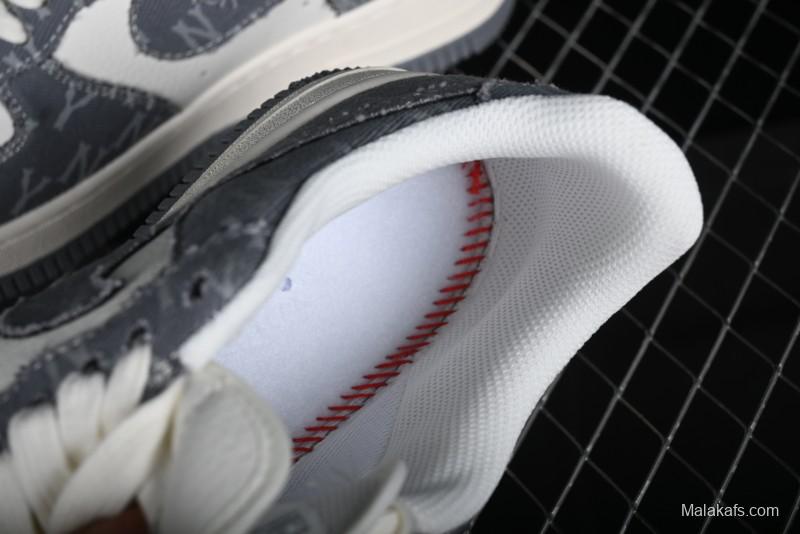 Nike Air Force 1 '07 Low LV Collaboration - Grey Double Swoosh Casual Sneakers - HD1968-030