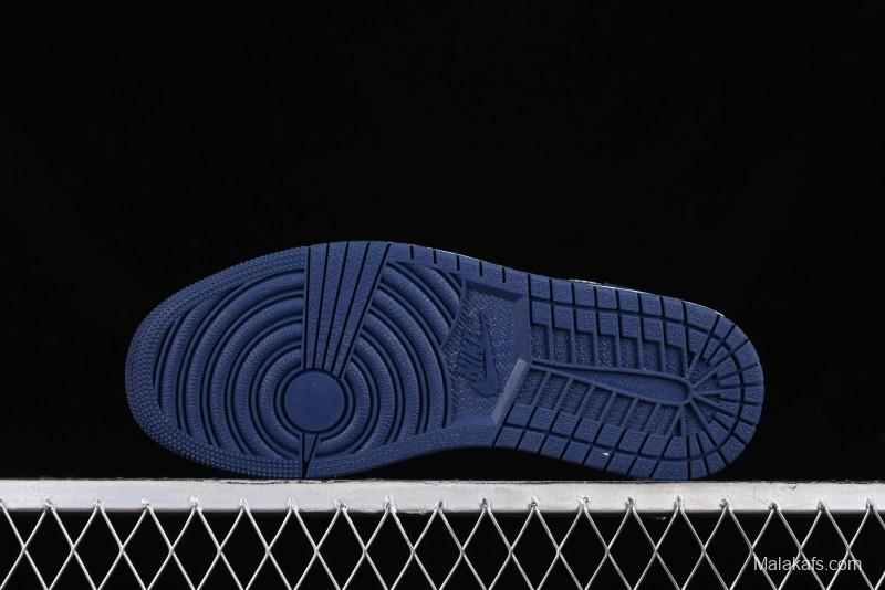 Nike Travis Scott x Fragment Design x Air Jordan 1 Low OG SP AJ1 LV Collaboration Light Blue Violent Bear Low-top Casual Sneakers - SJ2068-100