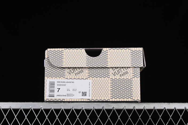 Nike SB Dunk Low LV Collaboration - Denim Checker Anniversary High-End Custom Low-Top Casual Skate Shoes - JH8310-949