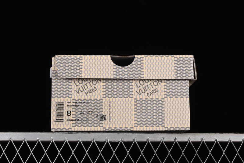 Nike SB Dunk Low LV Collaboration - Camo Mesh Anniversary High-End Custom Low-Top Casual Skate Shoes - JH8040-942