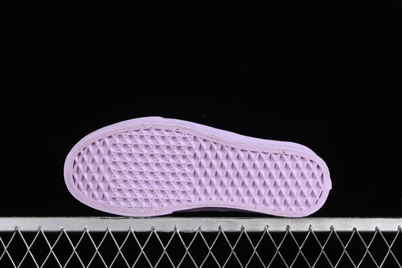 Vans Authentic White Purple Canvas Skate Shoes - VN0009PVCGX