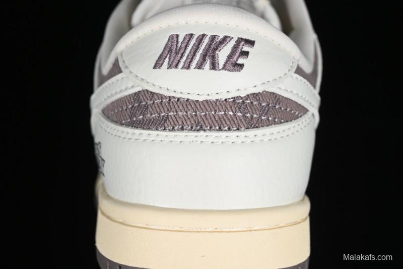 Nike SB Dunk Low LV Collaboration - Denim Patchwork Anniversary High-End Custom Low-Top Casual Sneakers - JH8310-956