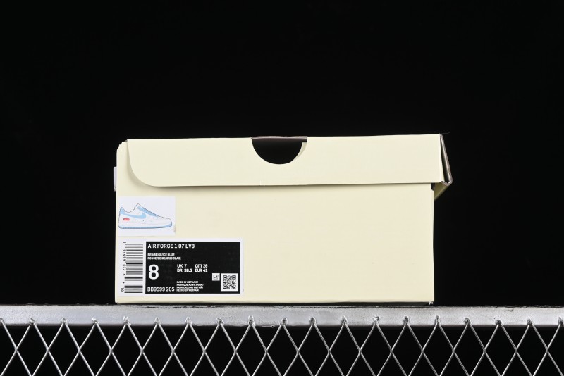 Nike Air Force 1 '07 Low Supreme Stone Island Collaboration - Sky Blue Casual Sneakers - BB9599-205
