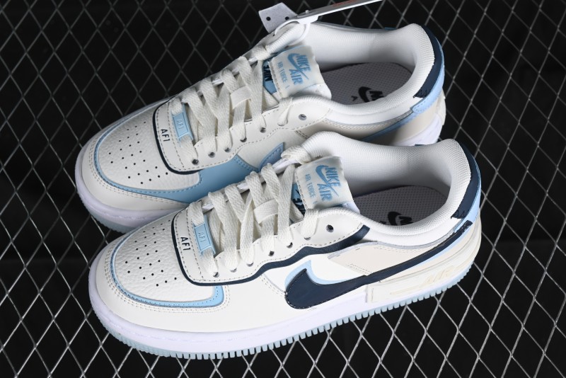 Nike Air Force 1 Shadow Lightweight Elevated Low-Top Versatile Sneakers - DZ1847-107