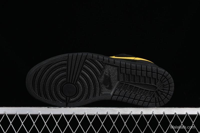 Nike Air Jordan 1 Low AJ1 Black Gold Hook Casual Sneakers - 553558-071