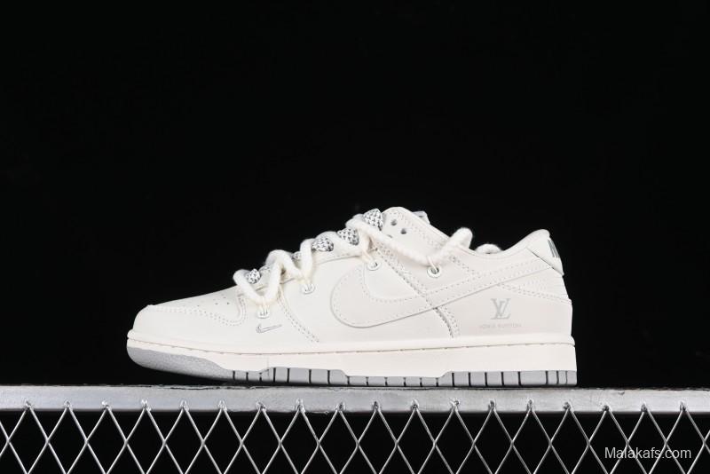 Nike SB Dunk Low LV Collaboration Anniversary Edition Custom Low-Top Casual Sneakers - XX2025-332