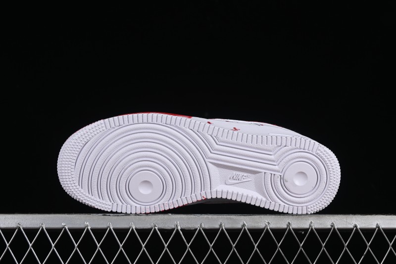 Nike Air Force 1 '07 Low Casual Sneakers with Anime Graffiti Style Crime Scene Design - 315122-211