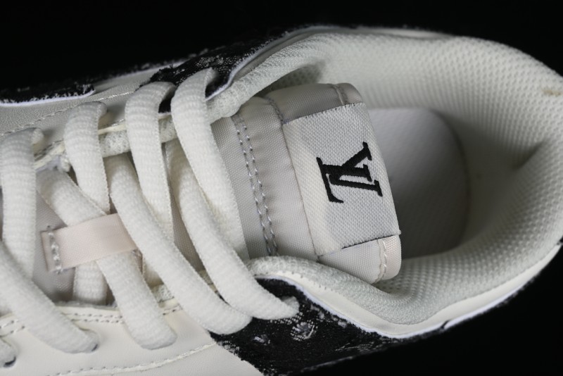 Nike SB Dunk Low LV Collaboration - Black Denim Off-White Black Swoosh Anniversary Custom Low-Top Casual Skate Shoes - DJ2024-009