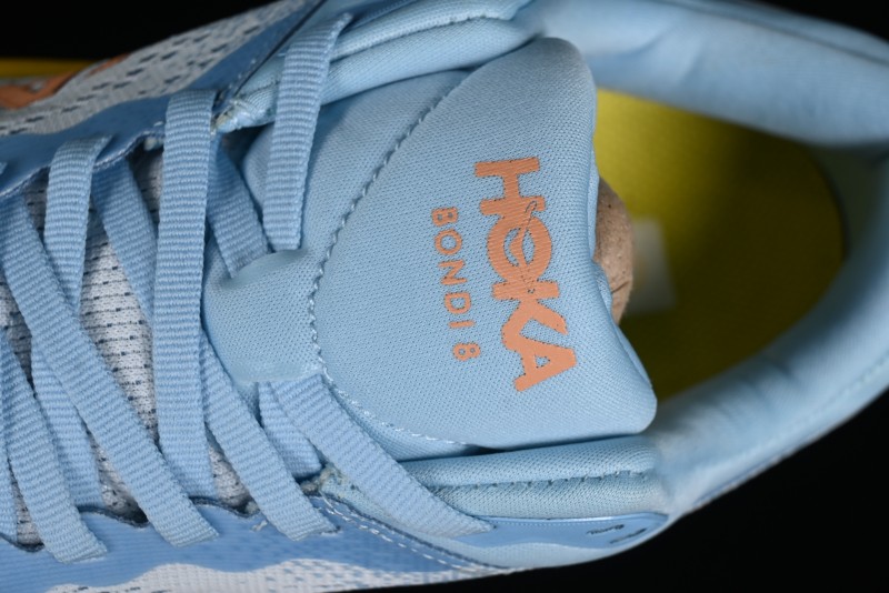 HOKA ONE ONE Bondi 8 Functional Cushioned Running Shoes with Engineered Mesh Upper - 1127954 SSCA