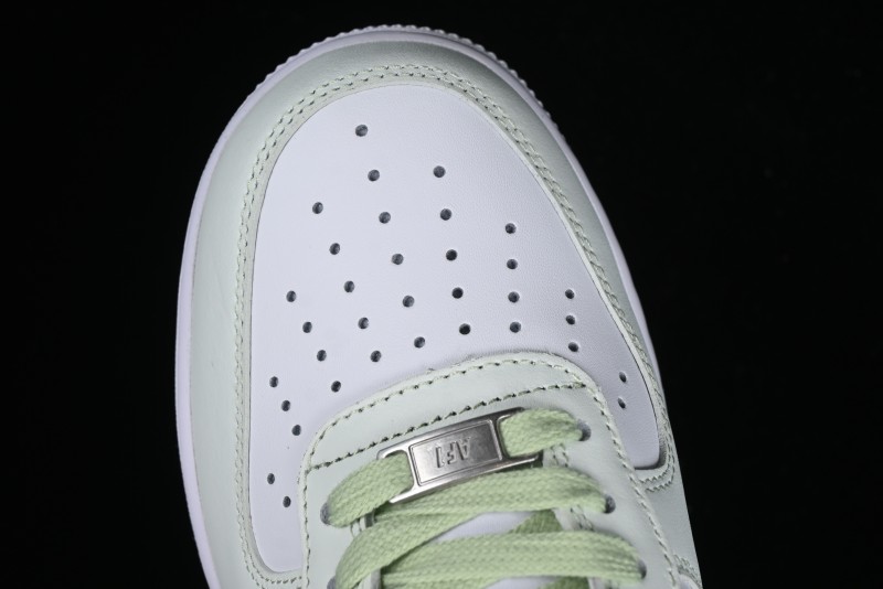 Nike Air Force 1 '07 Low Casual Sneakers with Anime-inspired Green Apple Spray Paint Design - DY8899-002