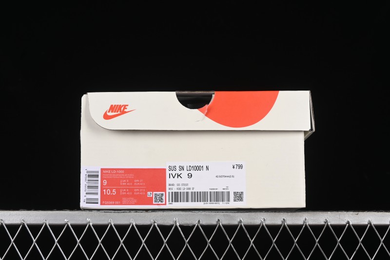 Nike Stussy Roshe Run LD-1000 Comfortable Versatile Slip-Resistant Durable Waffle Low-Top Casual Running Shoes - FQ5369-001