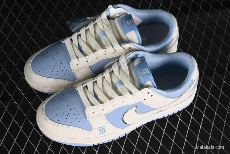 Nike SB Dunk Low Burberry Collaboration - Bondi Blue Anniversary High-End Custom Low-Top Casual Sneakers - BB5252-601