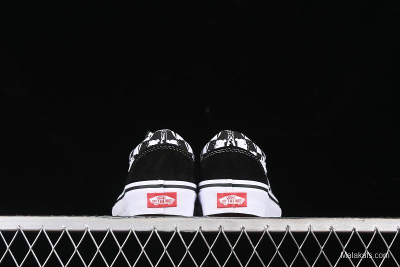 Vans Old Skool Checkerboard Bear Comfortable Slip-Resistant Cushioned Casual Vulcanized Sneakers - VN000D3CG03